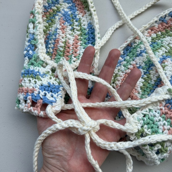 Halter Crop top, Handmade Crochet 100% Cotton, NWOT - Picture 9 of 9